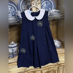 Krewe Magnolia dress 4t girls boutique navy blue